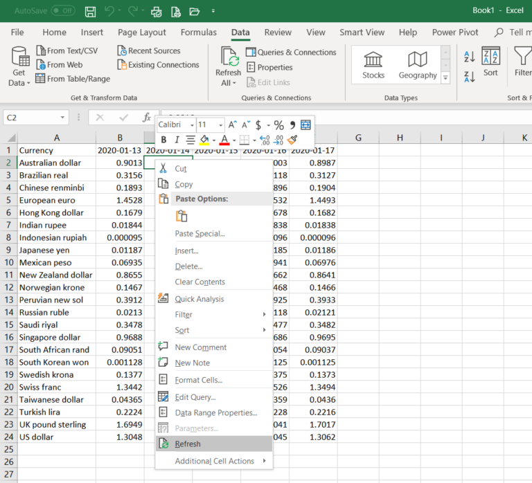 import data from google sheets to excel